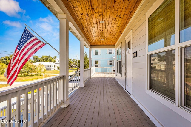 view of wooden deck