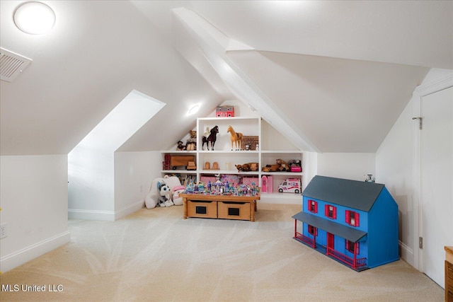5264 Chappel Cv, Olive Branch, MS 38654 - game room with lofted ceiling, carpet floors, and baseboards
