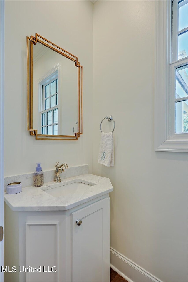 bathroom featuring vanity