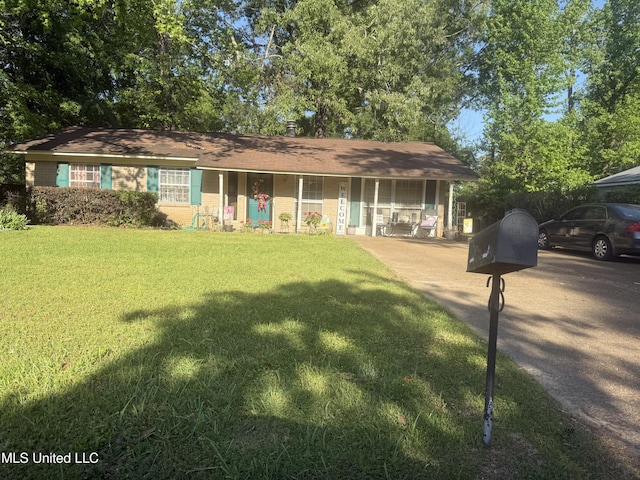 434 Boehle St, Pearl, MS 39208 - single story home with a porch and a front yard