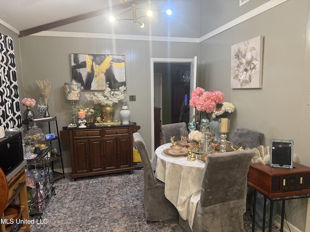 434 Boehle St, Pearl, MS 39208 - dining room with crown molding and dark colored carpet