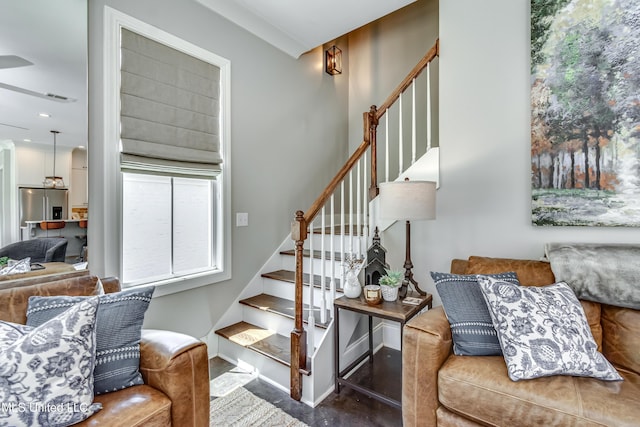 150 Pine Ridge Cir, Brandon, MS 39047 - stairway featuring visible vents