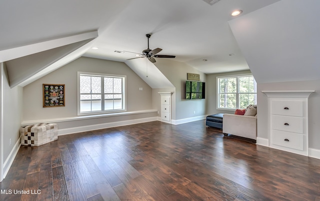 150 Pine Ridge Cir, Brandon, MS 39047 - bonus room with vaulted ceiling, wood finished floors, and ceiling fan