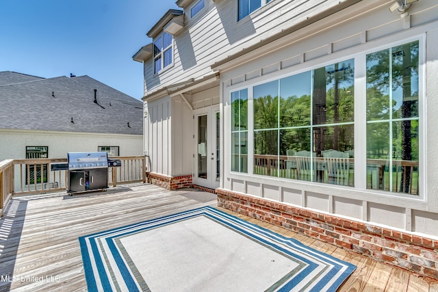150 Pine Ridge Cir, Brandon, MS 39047 - wooden terrace featuring area for grilling