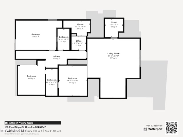 150 Pine Ridge Cir, Brandon, MS 39047 - view of layout