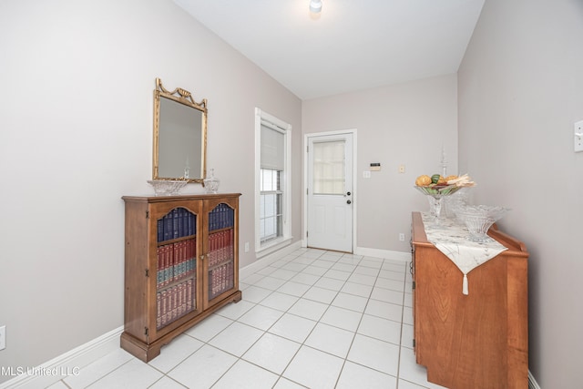 view of tiled entrance foyer