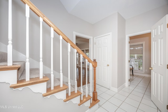 3607 Dijon Ave, Ocean Springs, MS 39564 - stairs featuring tile patterned floors and baseboards