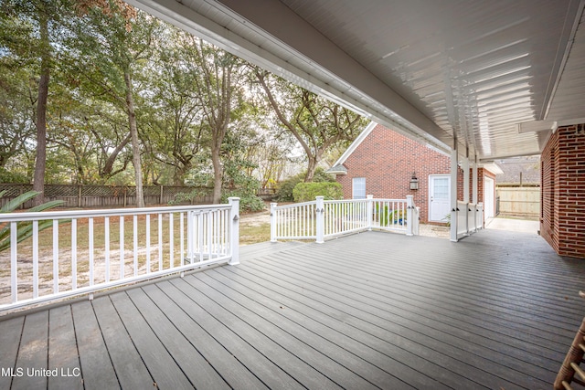 view of wooden deck