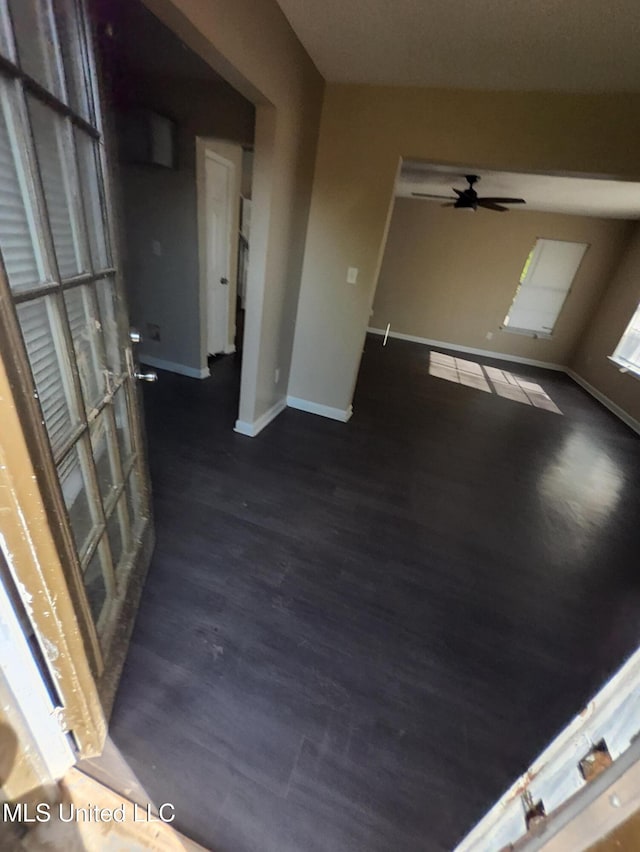 10101 Stephenson Ln, Olive Branch, MS 38654 - empty room with a ceiling fan and wood finished floors