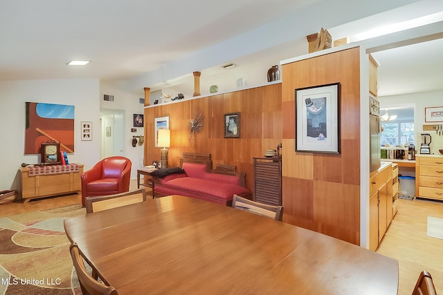 interior space with lofted ceiling