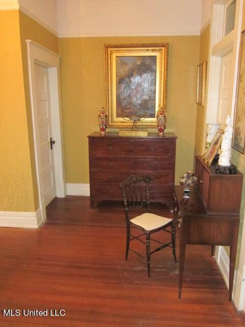 400 Crockett Ave, Greenwood, MS 38930 - living area with dark wood-type flooring
