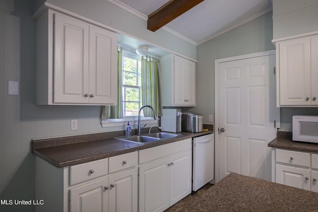 kitchen featuring white cabinets