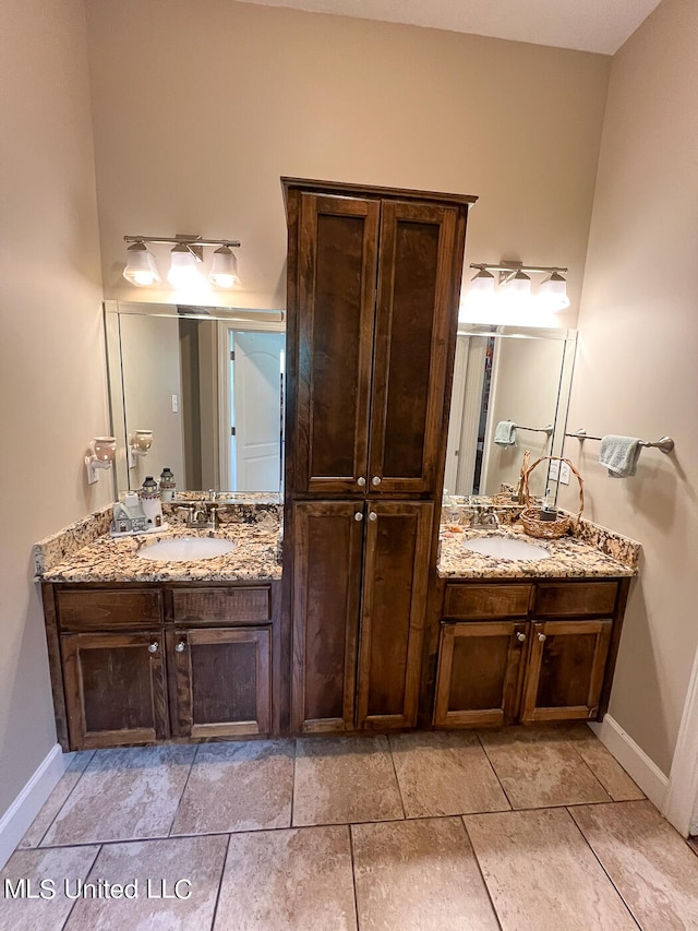 bathroom with vanity