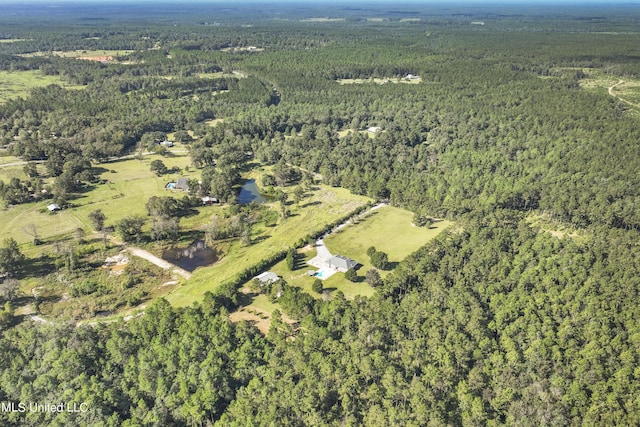 10186 Wire Rd, Vancleave, MS 39565 - aerial view of property and surrounding area with a forest