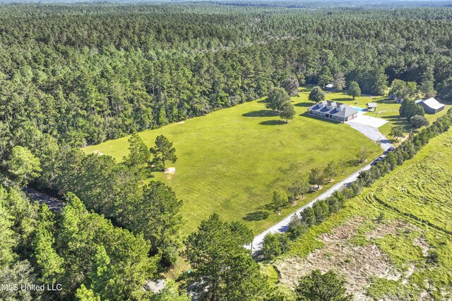 10186 Wire Rd, Vancleave, MS 39565 - aerial view of property's location with a heavily wooded area