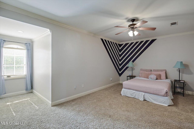105 Victoria Pl, Madison, MS 39110 - carpeted bedroom with crown molding and ceiling fan
