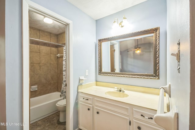 108 Fairdale Pl, Brandon, MS 39042 - full bath with vanity, tub / shower combination, and ceiling fan