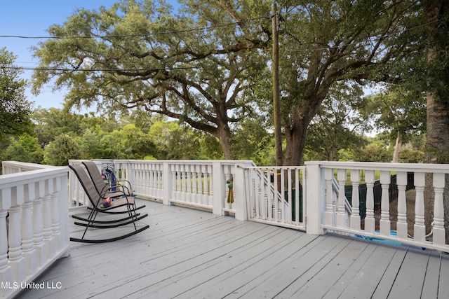 view of wooden deck