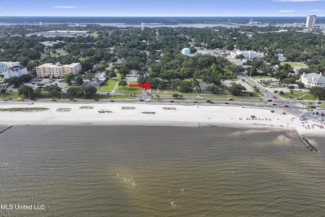 bird's eye view of a large body of water