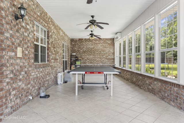 12880 Coles Cv, Gulfport, MS 39503 - view of patio with ceiling fan and a wall mounted AC