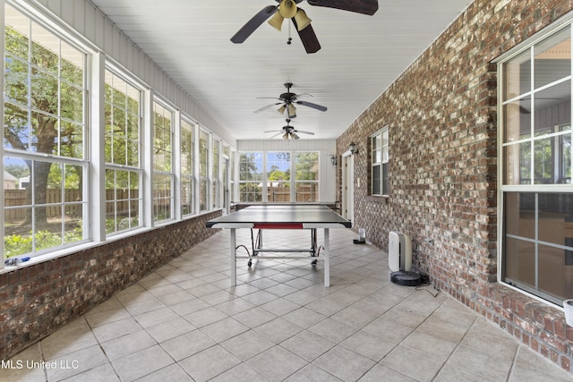 12880 Coles Cv, Gulfport, MS 39503 - unfurnished sunroom featuring a ceiling fan