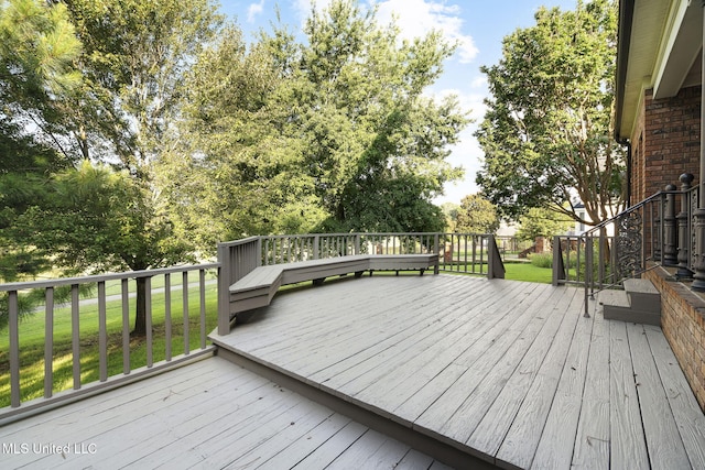 7906 Kirkwood Cv, Olive Branch, MS 38654 - wooden terrace featuring a lawn