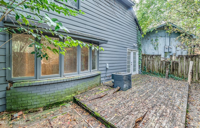 view of patio / terrace featuring central AC