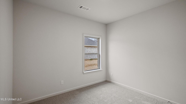 view of carpeted empty room