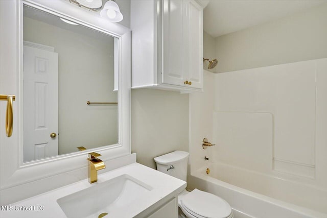 453 Abbey Woods, Brandon, MS 39047 - bathroom featuring toilet, vanity, and  shower combination