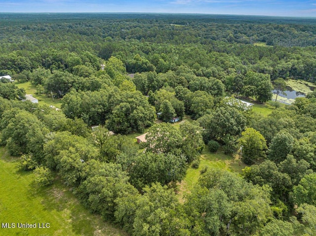 20332 Red Bird Hill Rd, Gulfport, MS 39503 - drone / aerial view of a heavily wooded area and a large body of water