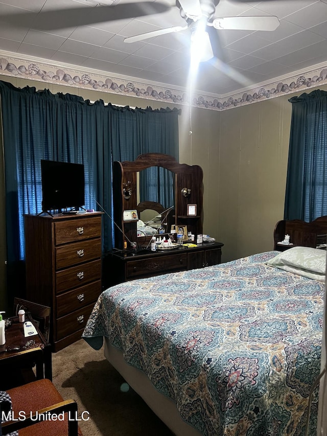 742 Brandon Ave, Jackson, MS 39209 - bedroom featuring a ceiling fan and carpet flooring
