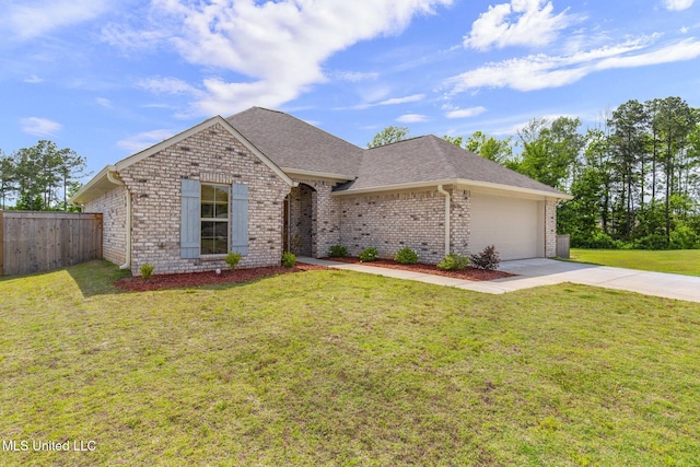 123 Bailey Cv, Canton, MS 39046 - view of front of property featuring brick siding, concrete driveway, a garage, and roof with shingles