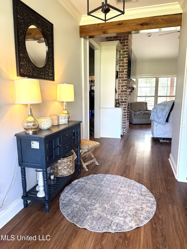 4 Bayou Ln, Natchez, MS 39120 - interior space with crown molding, baseboards, and wood finished floors