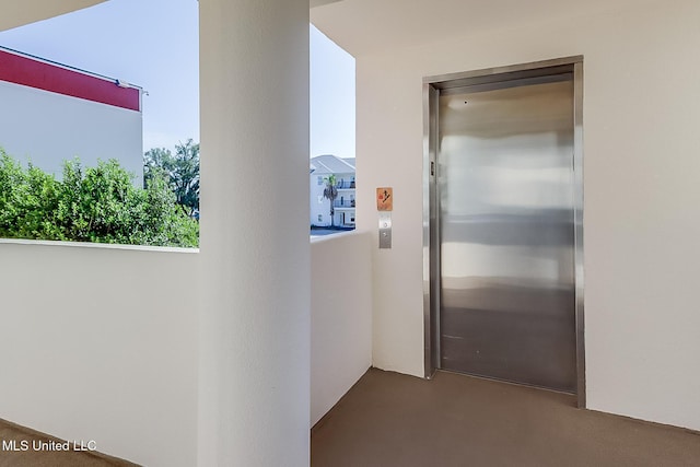 hallway with elevator