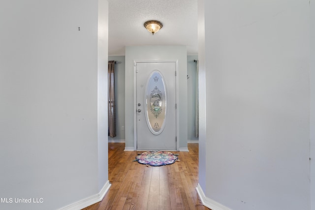 1602 Heather Ct, Ocean Springs, MS 39564 - entryway with a textured ceiling, baseboards, and wood finished floors