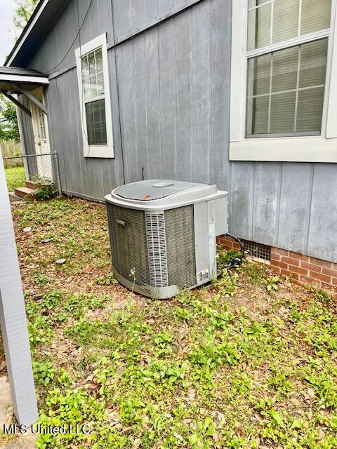 exterior details with central air condition unit