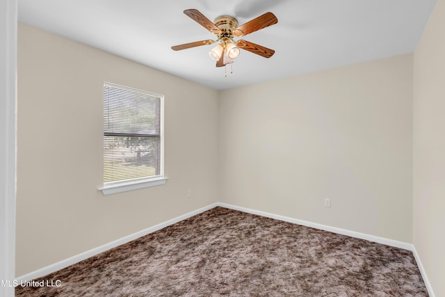 2309 Cottonwood Dr, Gulfport, MS 39503 - spare room with baseboards, carpet, and ceiling fan