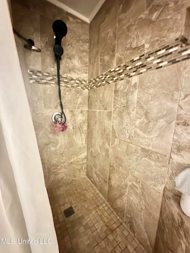 details featuring tiled shower