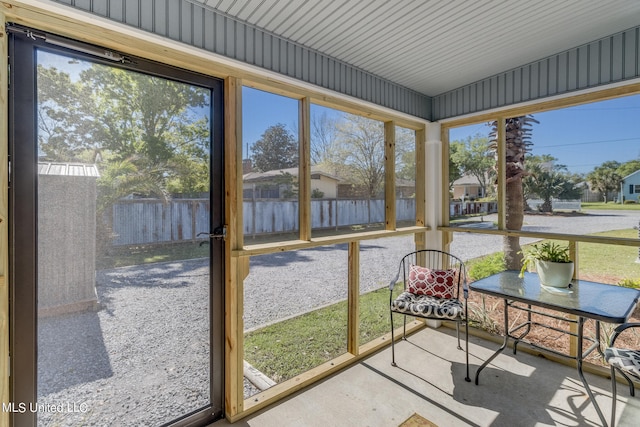 view of sunroom / solarium