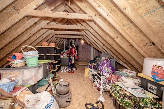 view of attic