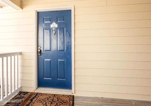 view of doorway to property