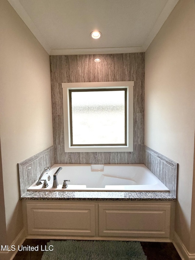 bathroom with a bath