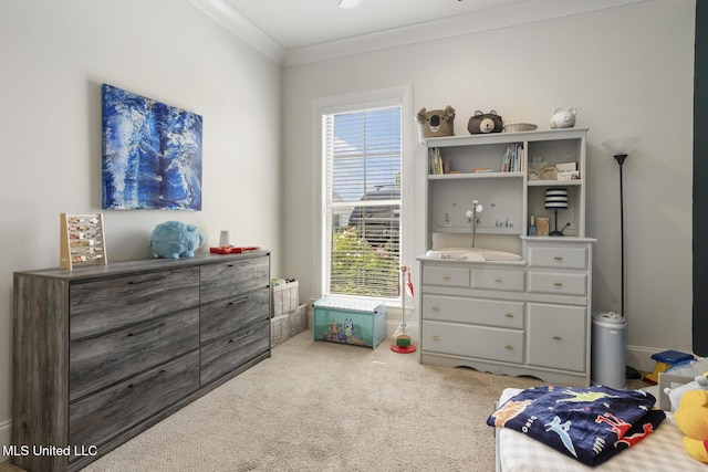 508 Forest Glen Ln, Brandon, MS 39047 - bedroom featuring multiple windows, carpet flooring, and crown molding