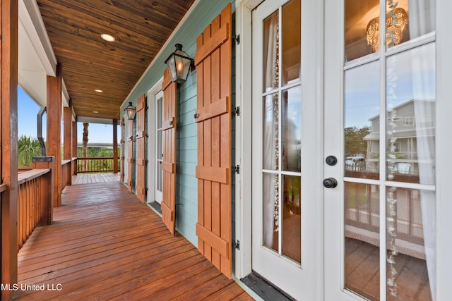 218 Front St, Pass Christian, MS 39571 - deck with french doors and covered porch