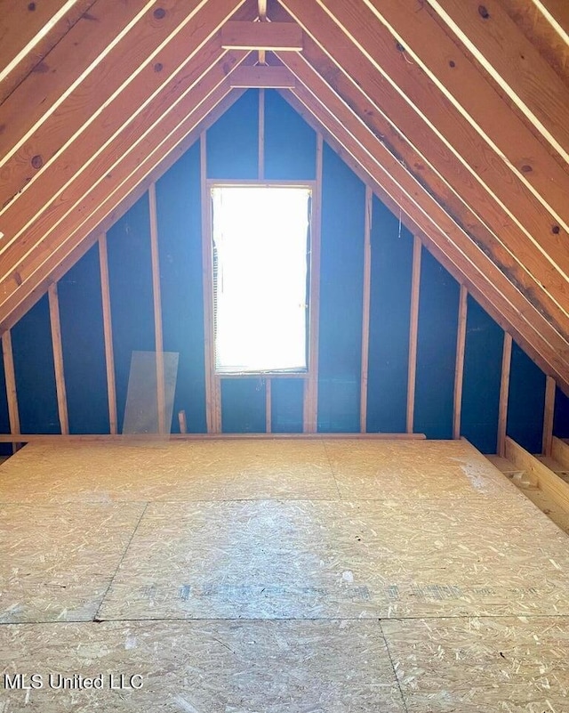 view of attic