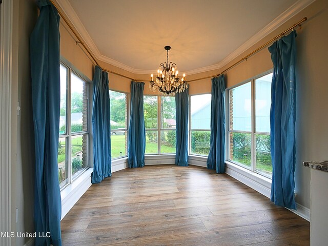 6936 Aulena Pl, Diamondhead, MS 39525 - unfurnished sunroom with a chandelier