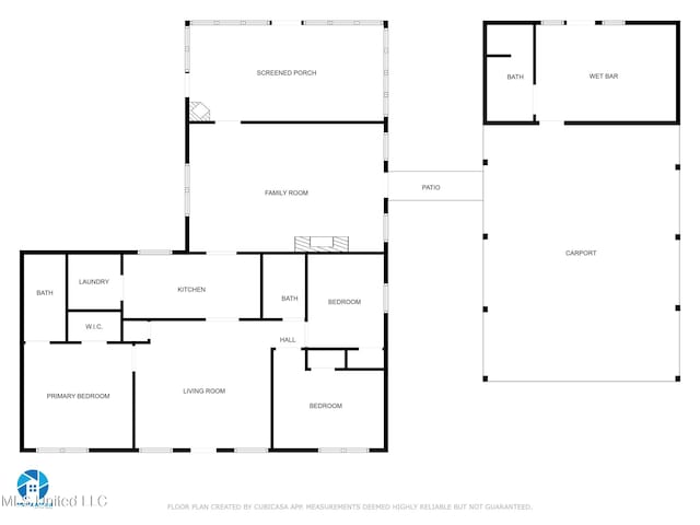 1025 Shipp St, Waveland, MS 39576 - floor plan / room layout