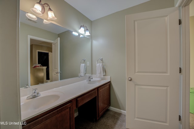 bathroom with vanity