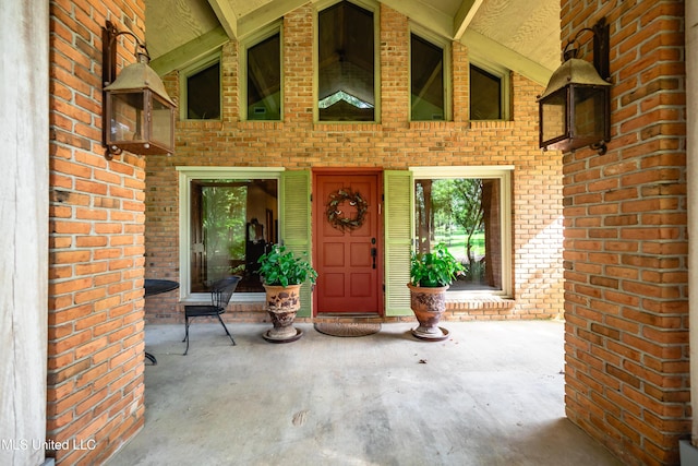 6147 Wirtz Rd, Flowood, MS 39232 - entrance to property featuring brick siding and covered porch