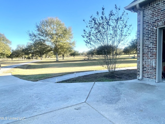 view of yard featuring a patio